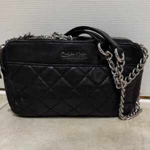 Calvin Klein Black Quilted Crossbody Bag